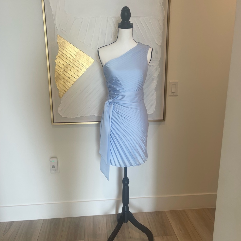 Milly One-Shoulder Light Blue Dress